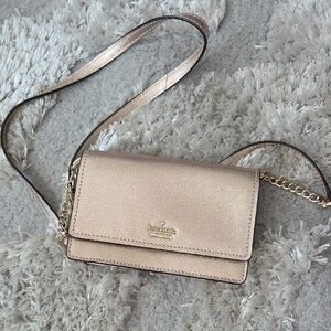 Kate Spade Metallic Gold Crossbody Bag
